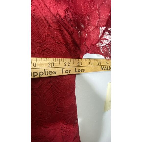 Torrid Sz 3 A Line Lace Overlay Cocktail Formal Pretty Red Party Dress - Picture 15 of 16